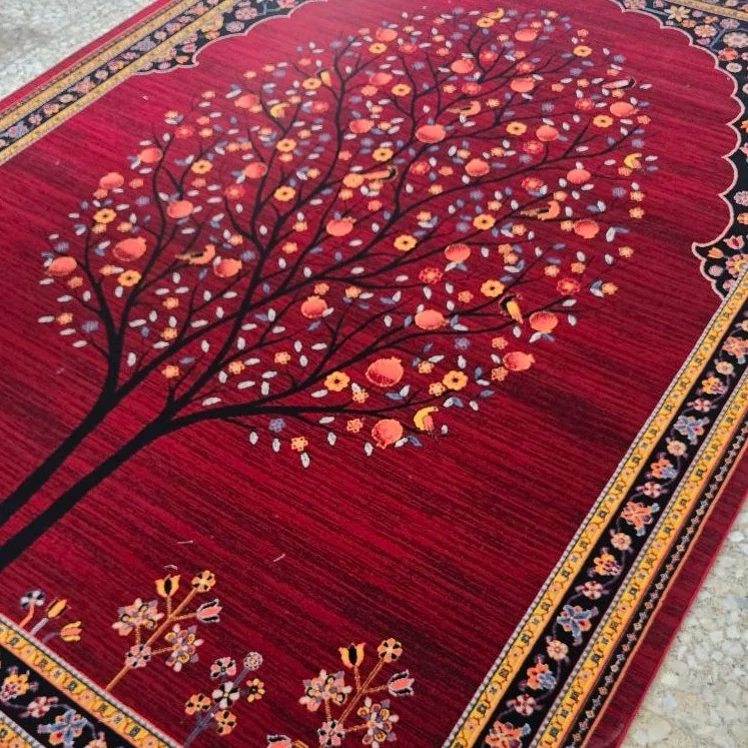 فرش ماشینی 6 متری کاشان 700 شانه، نقشه آرمیتافیلی با بافت زیبا