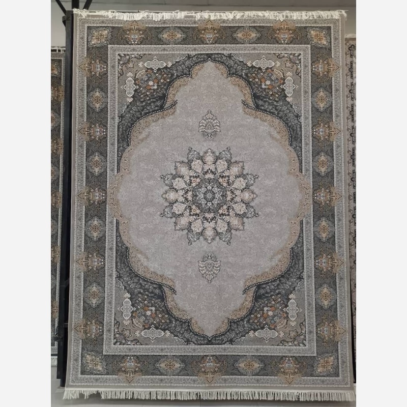 فرش ماشینی 12متری جدید 700شانه نخ اکریلیک کاشان پرزبلند