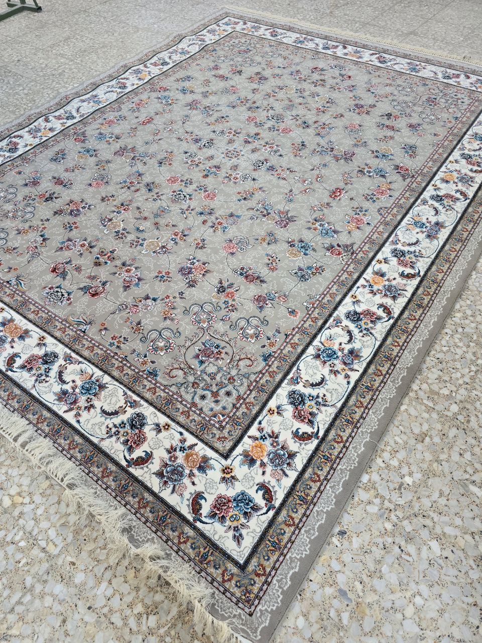 فرش 6 متری ماشینی 700 شانه کاشان نقشه کویرسرمه ایی 2