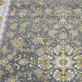 فرش 12متری ماشینی جدید کاشان نقشه زیبای عسل دودی مناسب دکوراسیون لوکس