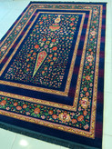 فرش ماشینی 6متری 8رنگ کاشان کلکسیون بلوچ سرمه ایی بافت نرم و زیبا
