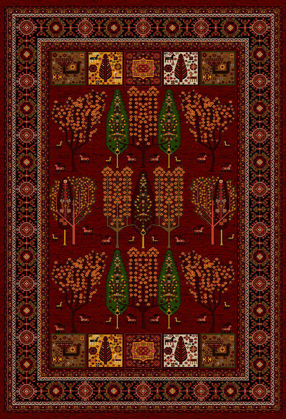 گلیم فرش پرزدار ماشینی