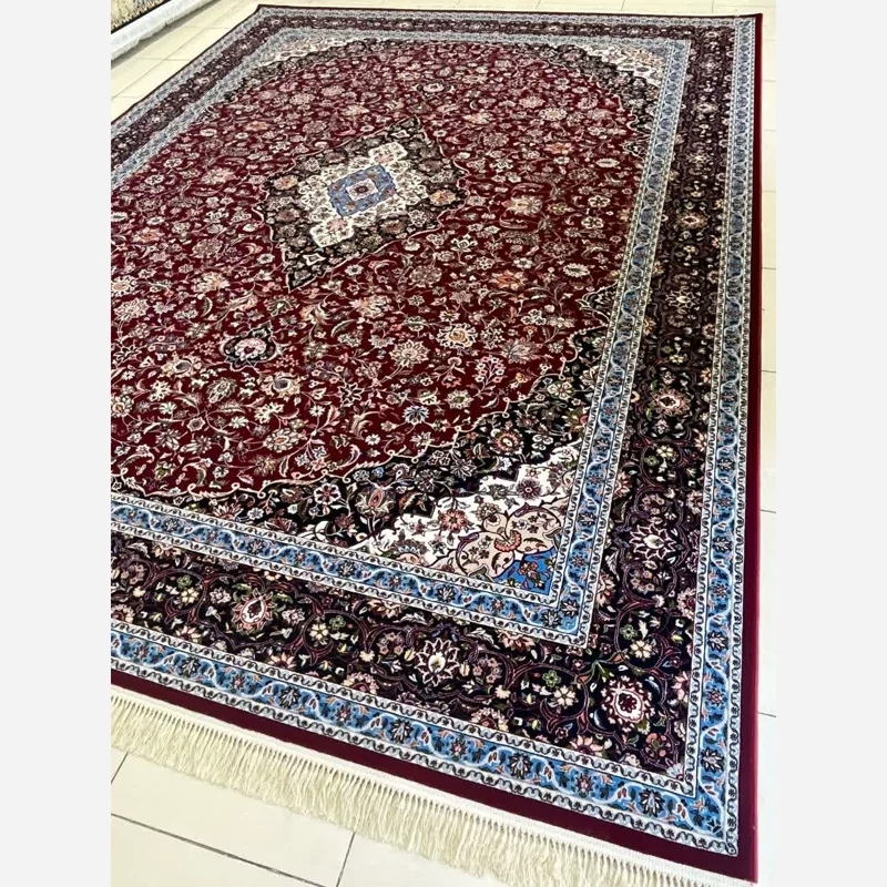 فرش ماشینی 12متری 700شانه تمام اکریلیک سنگین وزن نقشه کاشان بافت نرم و زیبا