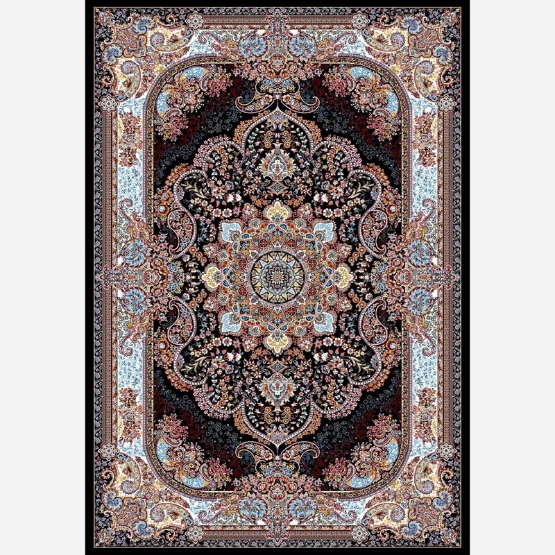 قالیچه4متری جدید8رنگ کاشان کلکسیون الگا سرمه ایی مناسب دکوراسیون لوکس