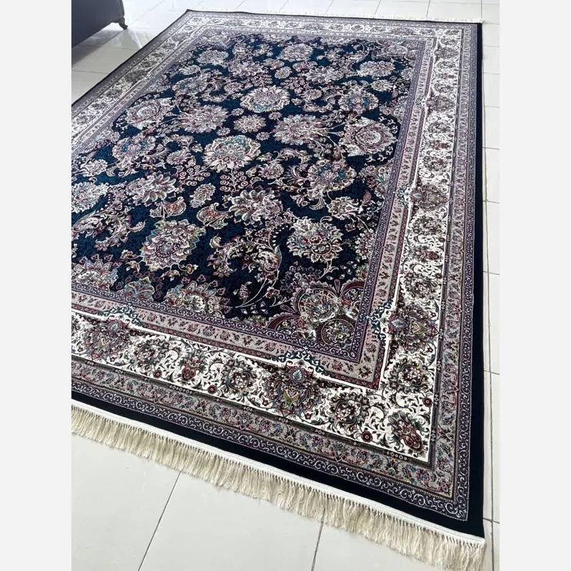 فرش ماشینی 700 شانه 12 متری نخ اکریلیک پرزبلند سنگین وزن نقشه یاشار