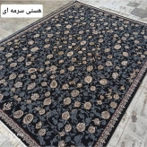 فرش ماشینی 12متری کاشان نقشه هستی سرمه ای(ارسال رایگان)
