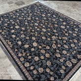 فرش ماشینی 12متری کاشان نقشه هستی سرمه ای(ارسال رایگان)