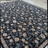فرش ماشینی 12متری کاشان نقشه هستی سرمه ای(ارسال رایگان)