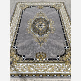 فرش ماشینی 12متری کاشان نقشه ویترین نقره ایی(ارسال رایگان)