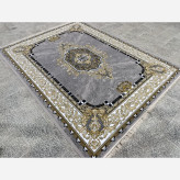 فرش ماشینی 12متری کاشان نقشه ویترین نقره ایی(ارسال رایگان)