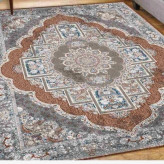 فرشینه مخمل ترک هازان 4متری طرح گبه قرمز (ارسال رایگان)
