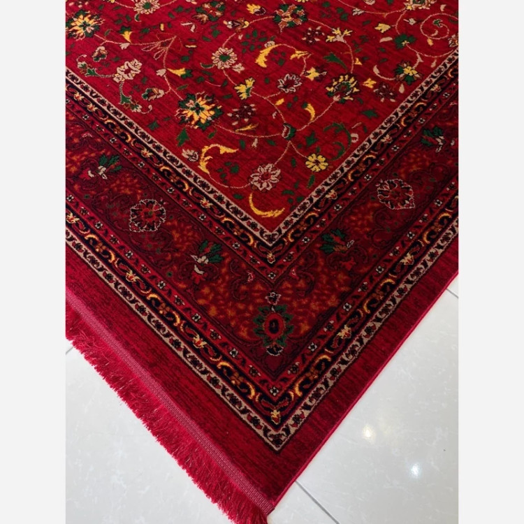 قالیچه 4متری ماشینی جدید کاشان کلکسیون بلوچی لاکی بافت نرم و زیبا
