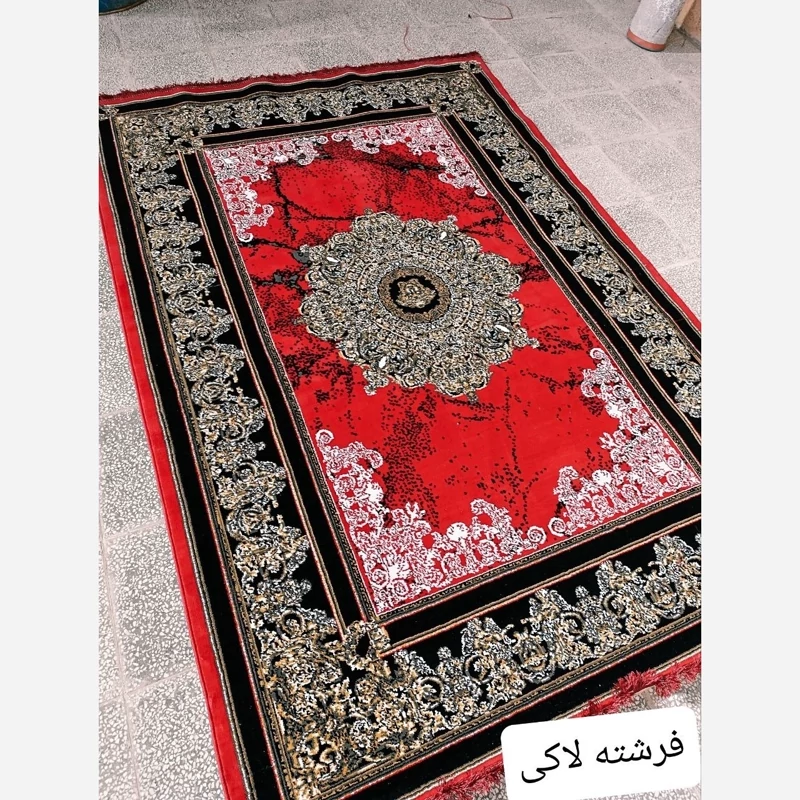فرش ماشینی 9متری جدید نقشه زیبای فرشته لاکی