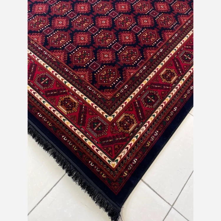 فرش4متری ماشینی جدید کاشان کلکسیون بلوچ سرمه ایی مناسب دکوراسیون لوکس