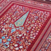فرش 9متری ماشینی 700شانه جدید کاشان نقشه زیبای قصرلاکی مناسب دکوراسیون خاص(2عددی)