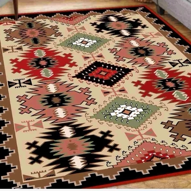 فرشینه مخمل ترک طرح فرش قرمز ابعاد1در1/5(ارسال رایگان)