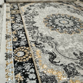 فرش ماشینی 6متری اقتصادی کاشان نقشه زیبای آهونقره ایی بافت نرم وزیبا