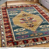فرشینه مخمل ترک طرح گبه سنتی ابعاد 1در1/5(ارسال رایگان)
