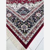 فرش ماشینی 12متری اکریلیک 700شانه سنگین وزن کاشان نقشه زیبای هریس لاکی مناسب دکوراسیون لوکس