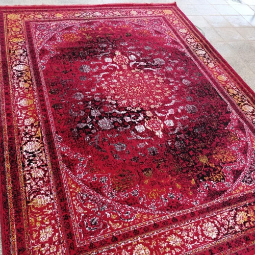 فرش ماشینی 9متری اقتصادی کاشان نقشه ثروت لاکی