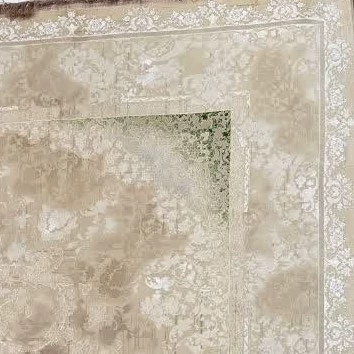 فرش ماشینی 9متری اکریلیک 1200شانه ضخیم کاشان نقشه مه روز بژبافت نرم نرم ولطیف