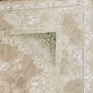 فرش ماشینی 1200شانه اکریلیک12متری ضخیم کاشان نقشه مه روز بژمناسب جهیزیه