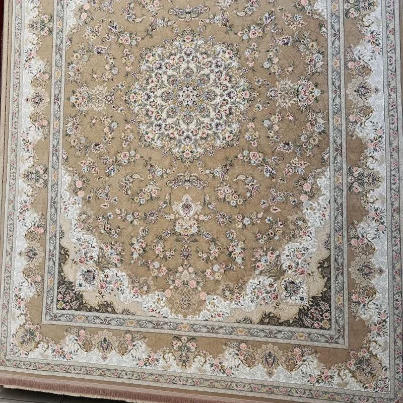 فرش ماشینی 12متری اکریلیک 1200شانه ضخیم کاشان نقشه افشارنسکافه ایی مناسب خاص پسندان