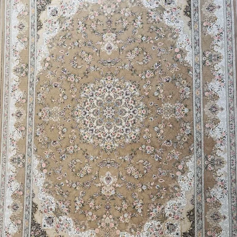فرش ماشینی 12متری اکریلیک 1200شانه ضخیم کاشان نقشه افشارنسکافه ایی مناسب خاص پسندان