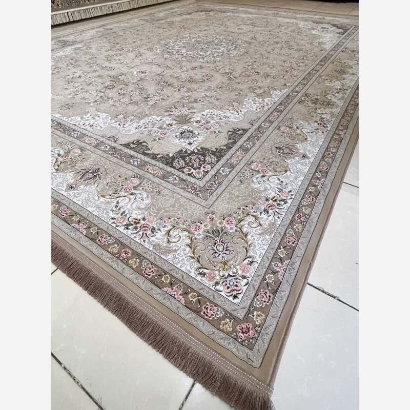 فرش 1200شانه ماشینی 9متری اکریلیک ضخیم کاشان نقشه افشاربژمناسب دکوراسیون لوکس