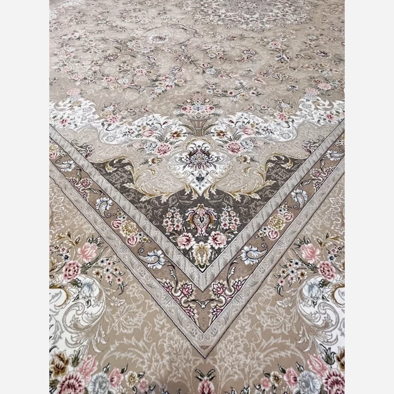 فرش 1200شانه ماشینی 9متری اکریلیک ضخیم کاشان نقشه افشاربژمناسب دکوراسیون لوکس