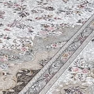 فرش ماشینی 12متری1200شانه اکریلیک ضخیم کاشان نقشه افشارکرم مناسب دکوراسیون لوکس