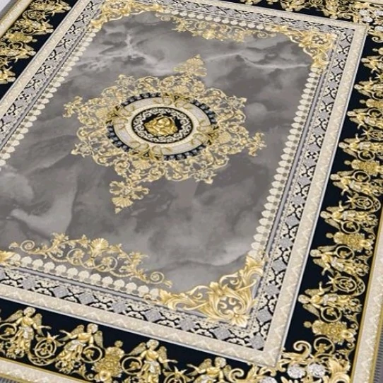 فرشینه مخمل ترک طرح گبه لاکی کد4