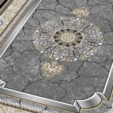فرشینه مخمل ترک طرح گبه ترنج سبز