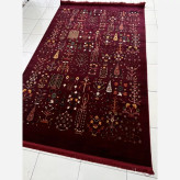 گبه ماشینی 4متری جدید کاشان کلکسیون بلوچی زرشکی مناسب دکوراسیون لوکس کد4137