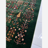 گبه ماشینی4متری کاشان کلکسیون بلوچی سبزبافت نرم وزیباکد4137