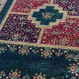 قالیچه4متری پرزدار 8رنگ جدید کاشان کلکسیون بلوچی سبزکد4116