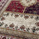 گلیم فرش ماشینی پرزدار 4متری کاشان کلکسیون بلوچی بژبافت نرم و زیبا کد4116