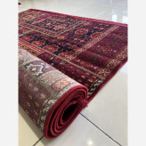 قالیچه 4متری پرزدار(گبه)8رنگ جدیدکاشان کلکسیون بلوچی زرشکی بافت نرم و زیبا