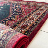 قالیچه 4متری 8رنگ پرزدار کاشان کلکسیون بلوچ سبز مناسب دکوراسیون خاصکد4115