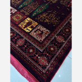 قالیچه گلیم 4متری پرزدار کاشان کلکسیون بلوچ سرمه ایی مناسب دکوراسیون خاص کد4108