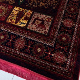 قالیچه گلیم 4متری پرزدار کاشان کلکسیون بلوچ سرمه ایی مناسب دکوراسیون خاص کد4108