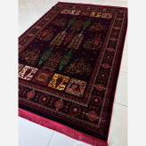 قالیچه گلیم 4متری پرزدار کاشان کلکسیون بلوچ سرمه ایی مناسب دکوراسیون خاص کد4108