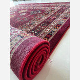 قالیچه 4متری پرزدار جدید کاشان کلکسیون بلوچ زرشکی بافت نرم و خاص