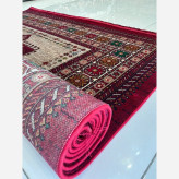 قالیچه 4متری پرزدار جدید کاشان کلکسیون بلوچی بژبافت نرم و زیبا