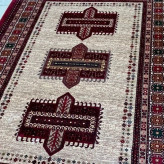 قالیچه 4متری پرزدار جدید کاشان کلکسیون بلوچی بژبافت نرم و زیبا