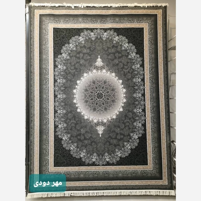 فرش 700شانه ماشینی 12متری کاشان نقشه مهردودی مناسب جهیزیه