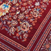 فرش 12متری ماشینی 700شانه جدید کاشان نقشه زیبای قصرلاکی مناسب دکوراسیون خاص(2عددی)