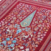 فرش 12متری ماشینی 700شانه جدید کاشان نقشه زیبای قصرلاکی مناسب دکوراسیون خاص(2عددی)