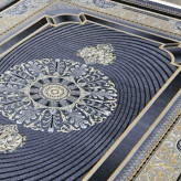 فرش ماشینی 9متری جدید 700شانه کاشان نقشه موج کویردلفینی مناسب جهیزیه(2عددی)
