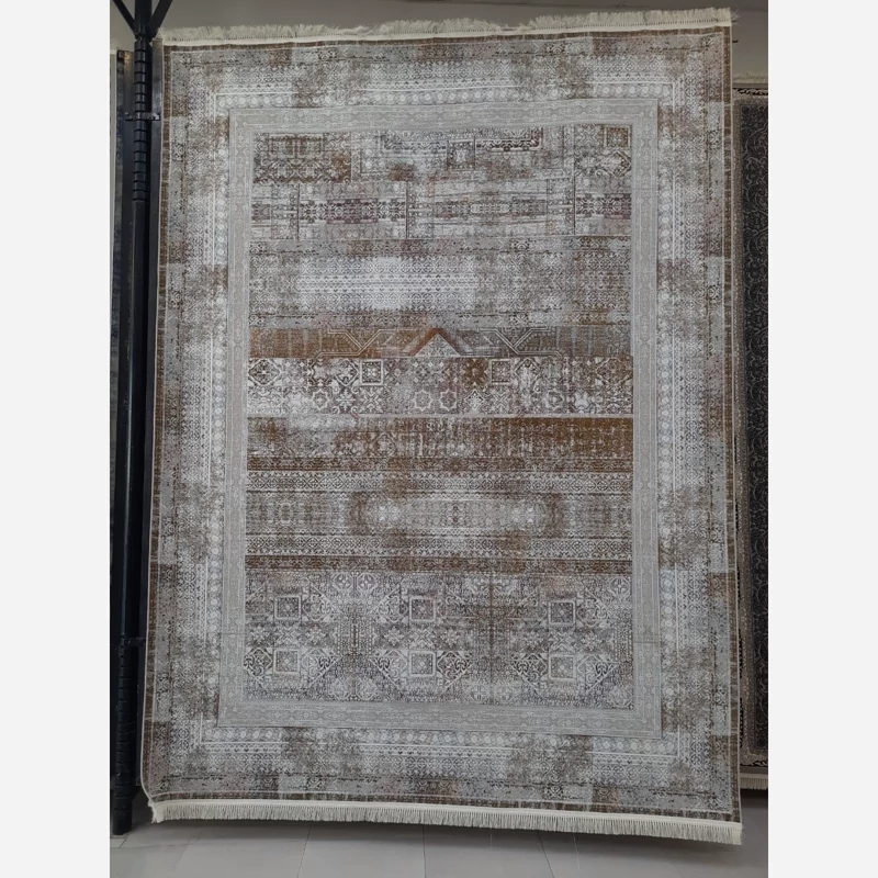 فرش ماشینی 6متری1200شانه نخ اکریلیک وینتیج کاشان بافت نرم و خاص